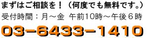 電話相談:03-6433-1410